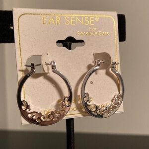Silver Hoop Earrings for Sensitive Ears